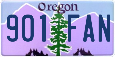 OR license plate 901FAN