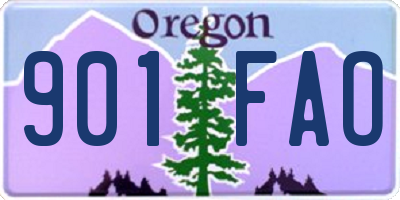 OR license plate 901FAO