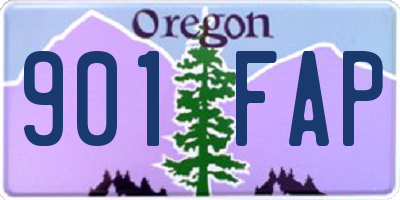 OR license plate 901FAP