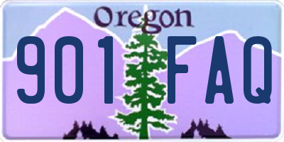 OR license plate 901FAQ
