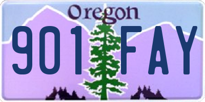 OR license plate 901FAY
