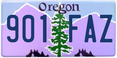 OR license plate 901FAZ