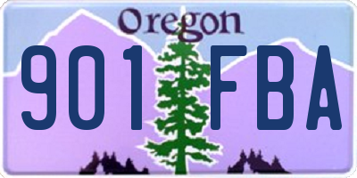 OR license plate 901FBA