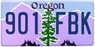 OR license plate 901FBK