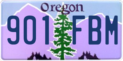 OR license plate 901FBM