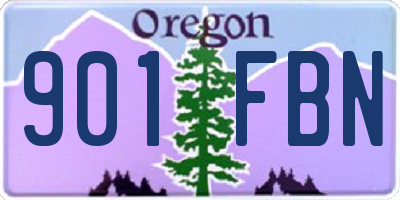 OR license plate 901FBN