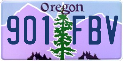 OR license plate 901FBV