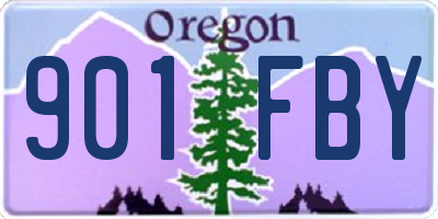 OR license plate 901FBY