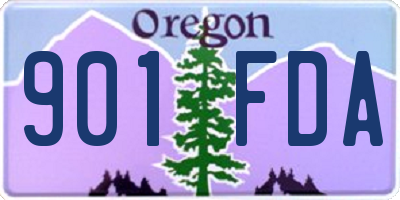OR license plate 901FDA