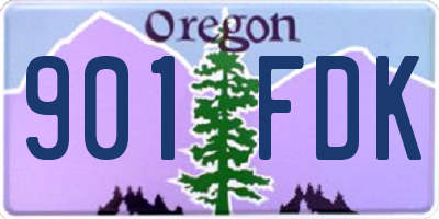 OR license plate 901FDK