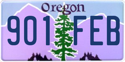 OR license plate 901FEB