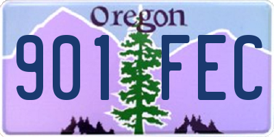 OR license plate 901FEC