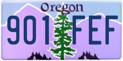OR license plate 901FEF