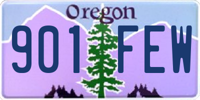 OR license plate 901FEW