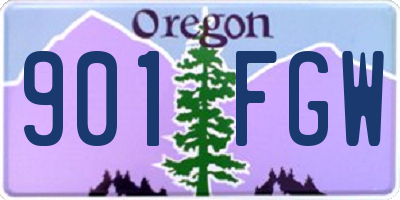 OR license plate 901FGW