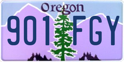 OR license plate 901FGY