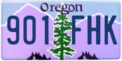 OR license plate 901FHK