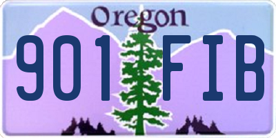 OR license plate 901FIB