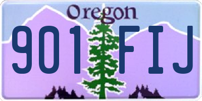 OR license plate 901FIJ