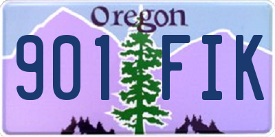 OR license plate 901FIK