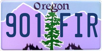 OR license plate 901FIR