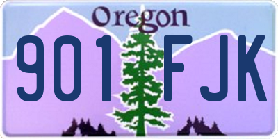 OR license plate 901FJK