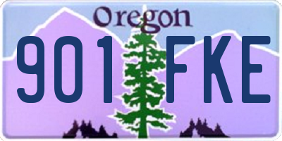 OR license plate 901FKE