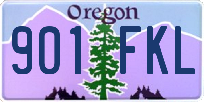OR license plate 901FKL