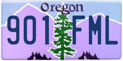 OR license plate 901FML