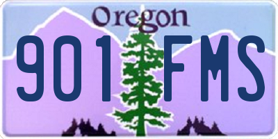 OR license plate 901FMS