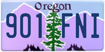 OR license plate 901FNI
