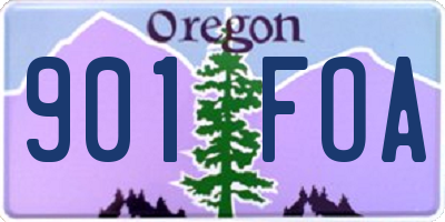OR license plate 901FOA