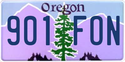OR license plate 901FON