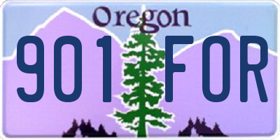 OR license plate 901FOR