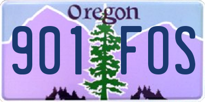 OR license plate 901FOS