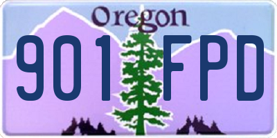 OR license plate 901FPD