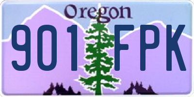 OR license plate 901FPK