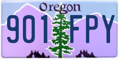 OR license plate 901FPY