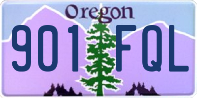OR license plate 901FQL