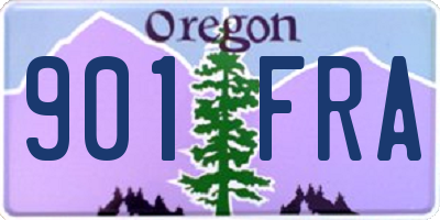 OR license plate 901FRA