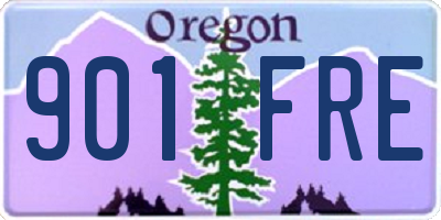 OR license plate 901FRE