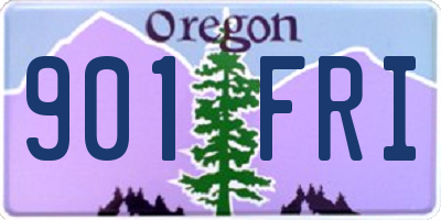 OR license plate 901FRI