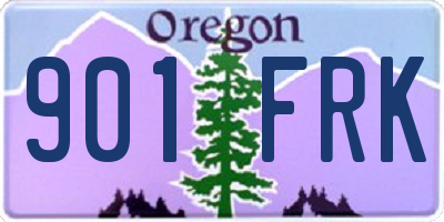 OR license plate 901FRK