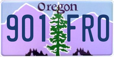 OR license plate 901FRO