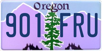 OR license plate 901FRU