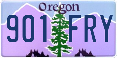 OR license plate 901FRY