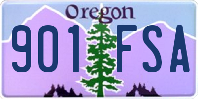 OR license plate 901FSA
