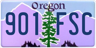 OR license plate 901FSC