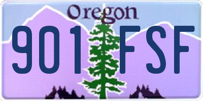 OR license plate 901FSF