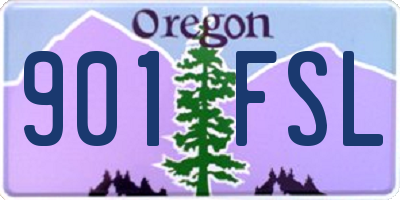 OR license plate 901FSL
